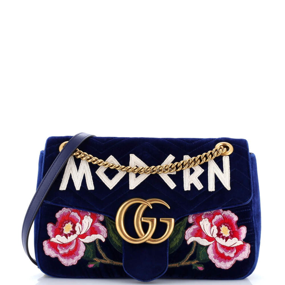 Gucci Gg Marmont Flap Bag Embroidered #223301G95B